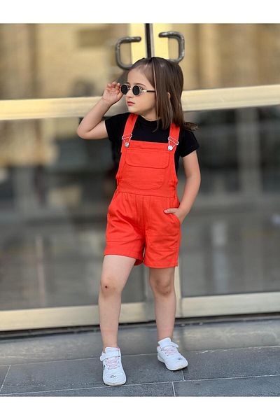 Bombicix Linen Shorts Salopet - Girl