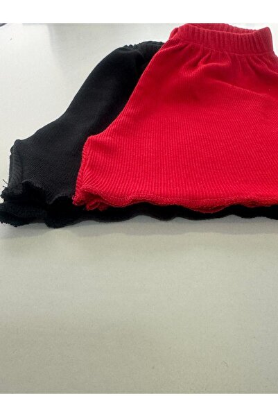 ARYA BABY Kız Bebek 2 Li Salaş Şort, Ince Kaşkorse Kumaş Tek Alt Çocuk Tayt