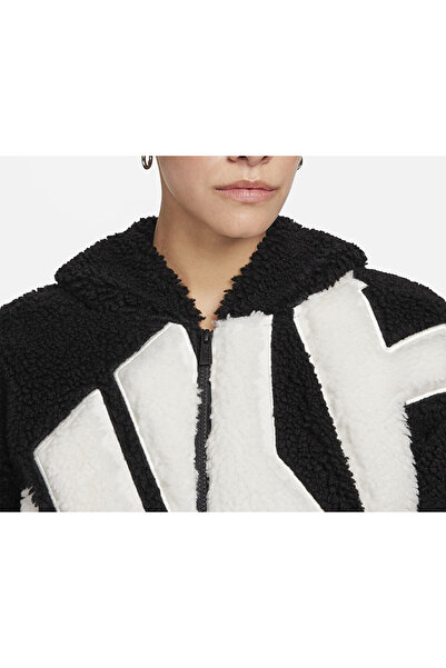 Nike Μαύρο Γυναικείο Casual Μπουφάν - FB8695-010 Sportswear