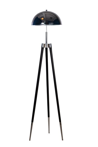 Genel Markalar Ahşap Sabit Üç Ayaklı, Mantar Metal Başlık , Yerden Köşe Aydınlatma Sülpa Krom Kaplama