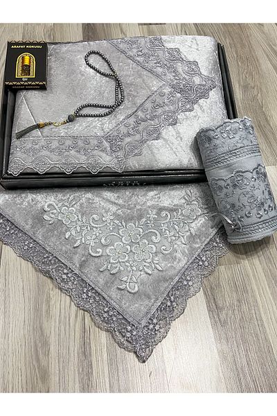 AYHANHOME طقم العريس ذو الأربطة المخملية المكونة من 5 قطع - صندوق حزمة المهر