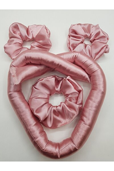 sipariş vakti مصفف شعر ومشبك شعر بدون حرارة من الحرير الساتان