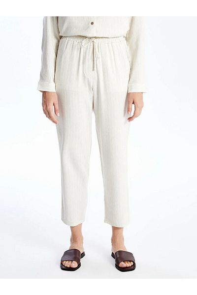 LC Waikiki LCW Grace - Women's Linen Blended Elastic Waist Pants