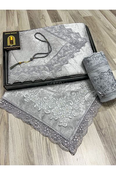 AYHANHOME طقم العريس ذو الأربطة المخملية المكونة من 5 قطع - صندوق حزمة المهر