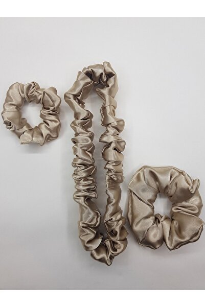 sipariş vakti مجموعة من 3 قطع من عصابة رأس من الساتان الحريري ومشبك شعر