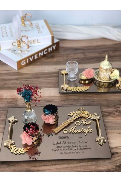 Masalsı Concept Söz Nişan Tepsisi,damat Fincanı Kahve Tepsisi,makas,yüzüklük,kız Isteme Tepsisi