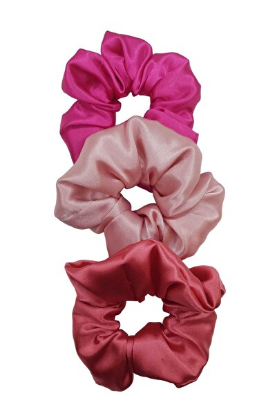 sipariş vakti Satin Hair Clip Scrunchie Clip 3 Pieces