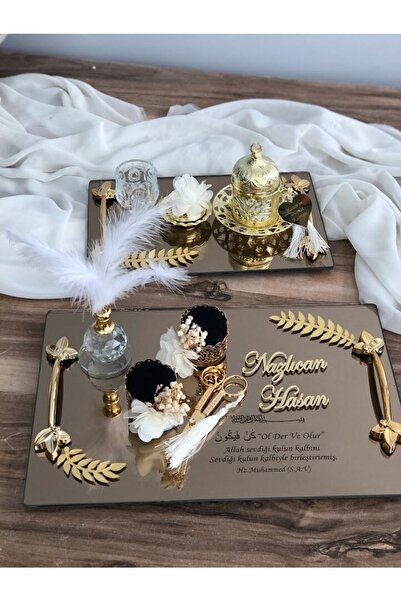 Masalsı Concept 2'li Söz Nişan Tepsisi Damat Kahvesi