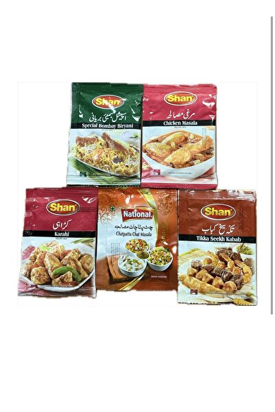 Shan Masala 5’Li(biryani-karahi-chicken-chaat-tikka seekh kabab)