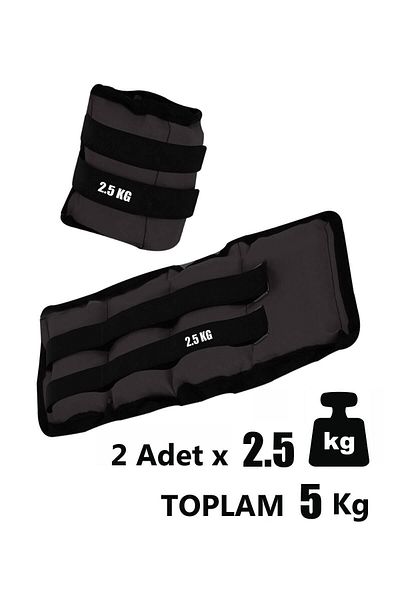 Spor Byfit 2.5 kg 2 Black Hand or Ankle Weights
