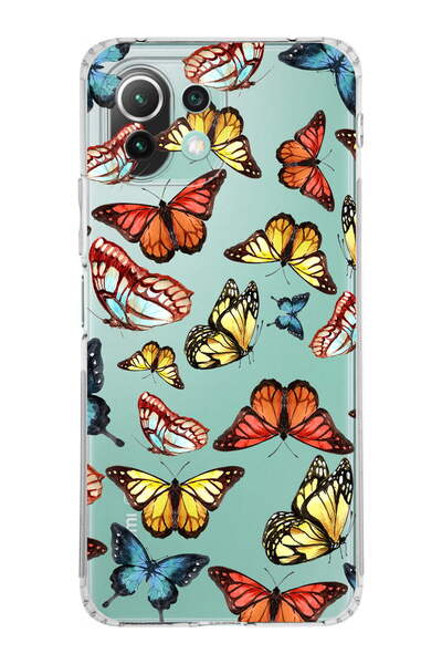 PrintiFy Xiaomi Mi 11 Lite ile Uyumlu Water Color 2  Kamera Korumalı Şeffaf  ...
