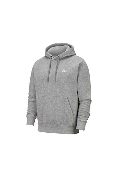 Nike Erkek Günlük Sweatshirts M Nsw Club Hoodie Po Bb BV2654-063 Gri