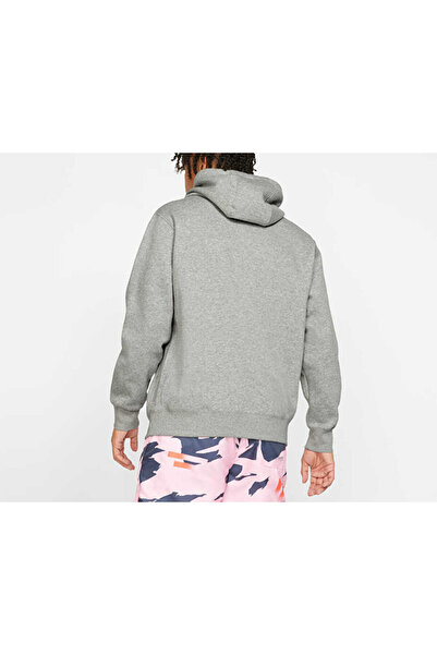 Nike Erkek Günlük Sweatshirts M Nsw Club Hoodie Po Bb BV2654-063 Gri
