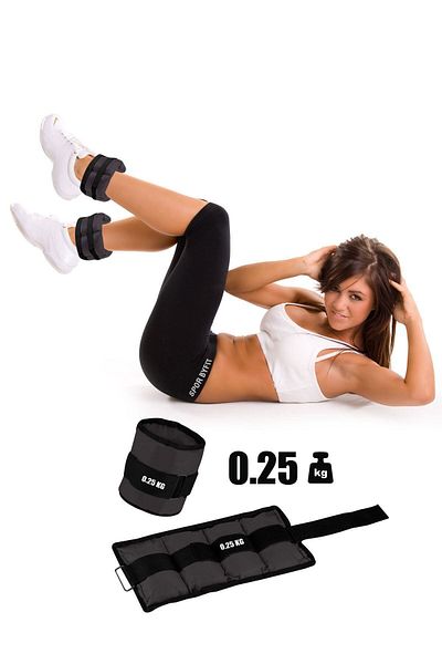 Spor Byfit 0.25 Kg 2 Black Hand or Ankle Weights