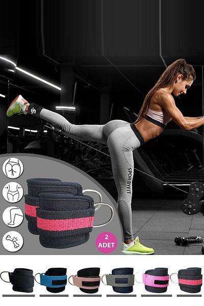 Spor Byfit Συσκευή έλξης βάρους γυμναστικής με λουράκι αστραγάλου D-ring