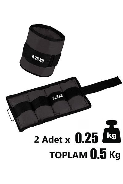 Spor Byfit 0.25 Kg x 2 Black Wrist or Ankle Weights for Kids