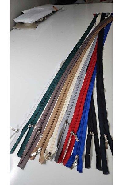 BERKE TUHAFIYE AKSESUAR 120 cm Ferace Fermuar Karışık Renkli 10 Adet