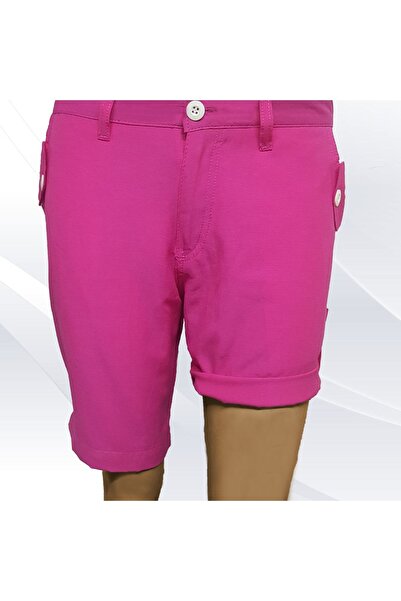 gotmotto Kadın Mavi Büyük Beden Pamuklu Şort