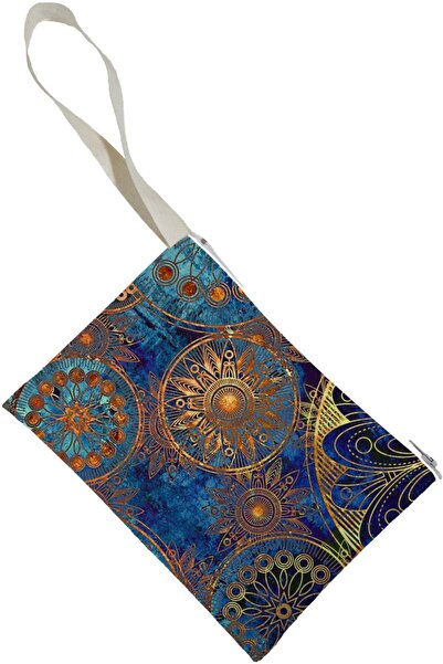 Beam Dijital Unisex Mandala Desenli Portföy Clutch Çanta