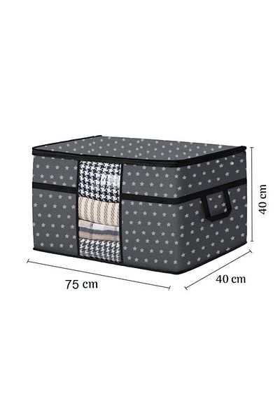 Helen's Home 6-Piece Mega Size Quilt Storage Bag - Windowed Pillow Quilt Storage Bag 75 X 40 X 40 Cm Starry