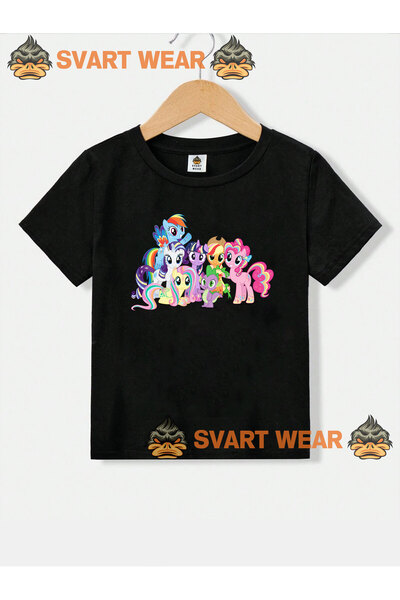 SVART WEAR Tricou pentru copii și adolescenți din bumbac cu imprimeu Unicorn ...