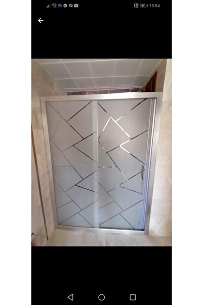 Pal 120h180 Parlak Profil Kumlu Cam Duşakabin