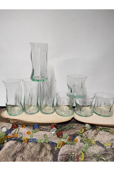 Paşabahçe 8 Piece Aware Collection Water-Soda Glass. 100% Recycled Glass