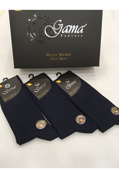 Gama Çorap 3 Pieces Micro Modal 100% Natural Nylon Free Solid Colored Thick Winter Men's Socks