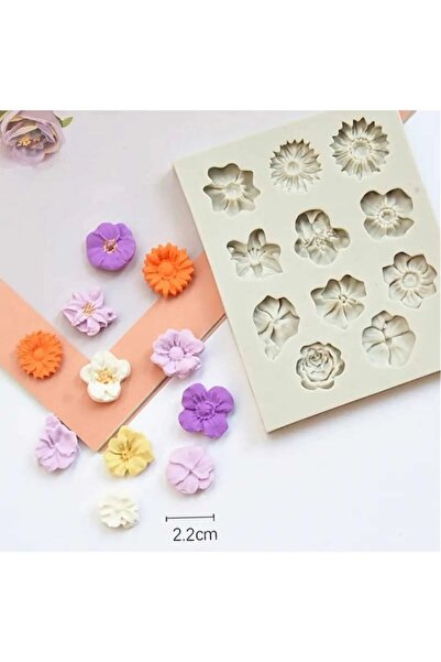 arıca pazarlama Çoklu Çiçek Mum Kokulutaş Seramik Silikon Kalıbı