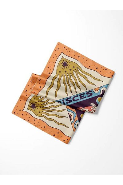 MTS Pisces Pisces Silk Textured Satin Scarf