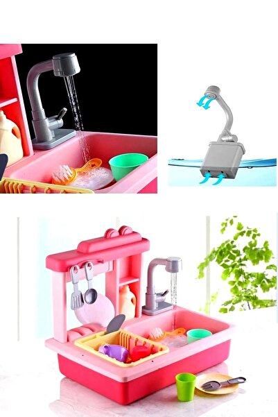 SAZE Kalite Pilli Interaktif Lavabo Seti 21 Parça Eğlenceli Vakıt Gecirebilir Set