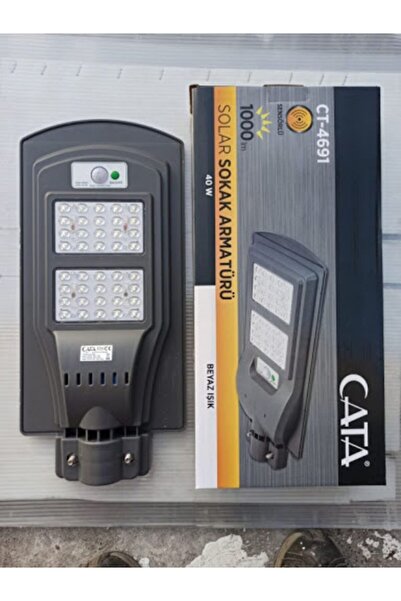 Cata Ct-4691 40w Solar Sokak Armatürü- Beyaz Işık Aydnltmdnym-ct-4691
