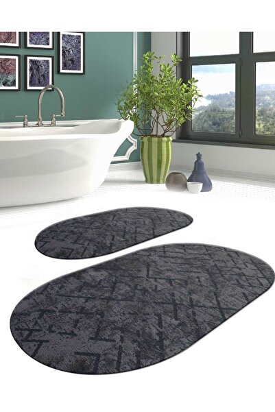 TulipDecorative Carpet Kaydırmaz Taban Yıkanabilir Leke Tutmaz 2 Li Set60x100...