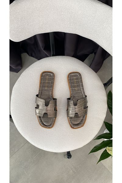 Basakshoes Hrms Gray Women's Slippers Beach Outdoor Home Slippers