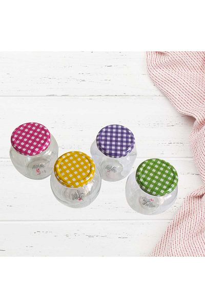 Paşabahçe 4-Piece 370 Cc Colored Jam and Spice Bowl with Lid - 56137
