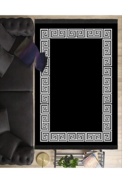 TulipDecorative Carpet Çizgili Desen Dijital Baskı Yıkanabilir Kaymaz Taban L...