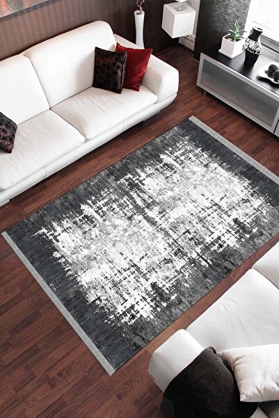 ALAADDİN CARPET Eskitme Desen Dijital Baskı Yıkanabilir Kaymaz Taban Leke Tut...