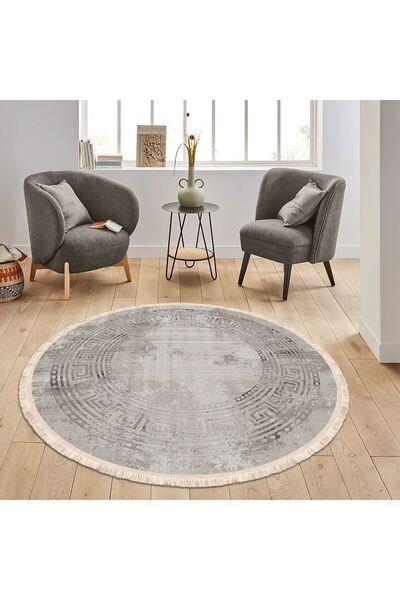 TulipDecorative Carpet Eskitme Desen Dijital Baskı Yıkanabilir Kaymaz Taban L...