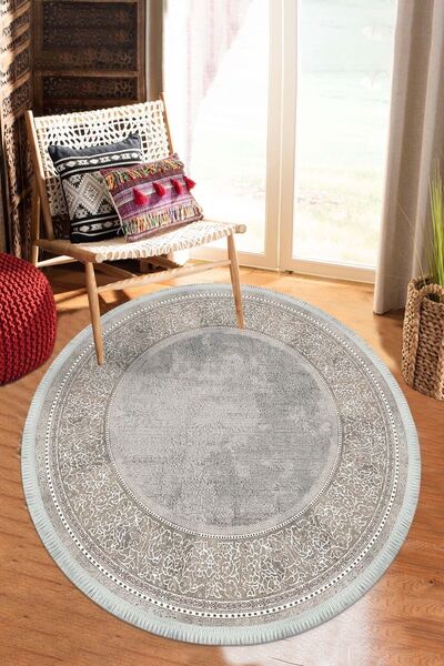 CP Rug Decorative Vintage Dijital Baskı Yıkanabilir Kaymaz Taban Leke Tutmaz ...