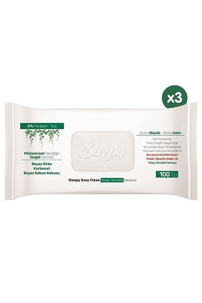 Sleepy Easy Clean Surface Cleaning Towel 3x100 (300 Sheets)