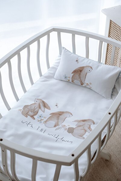 NOU Rabbit Mother's Side Duvet Cover Set (60x100) - Rabbit Garden