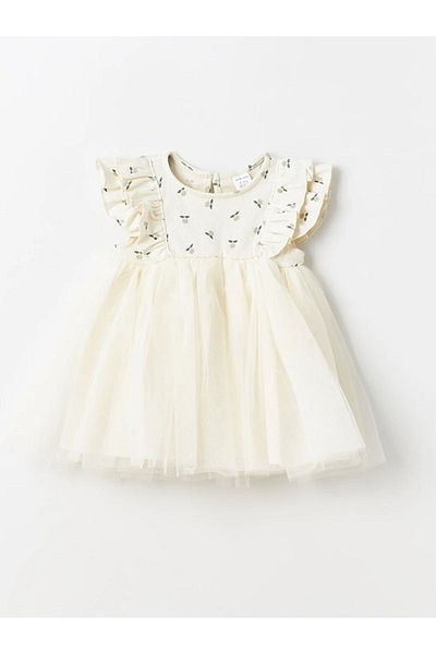 LC Waikiki LCW baby Crew Neck Tulle Skirt Baby Girl Dress