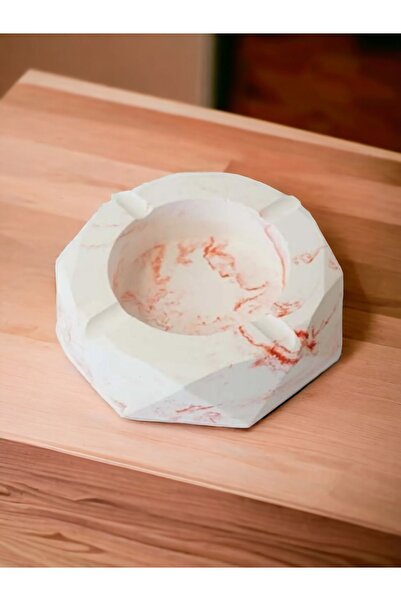 Trust Stone منفضة سجائر مزخرفة مصنوعة يدويًا من الرخام / صينية رماد