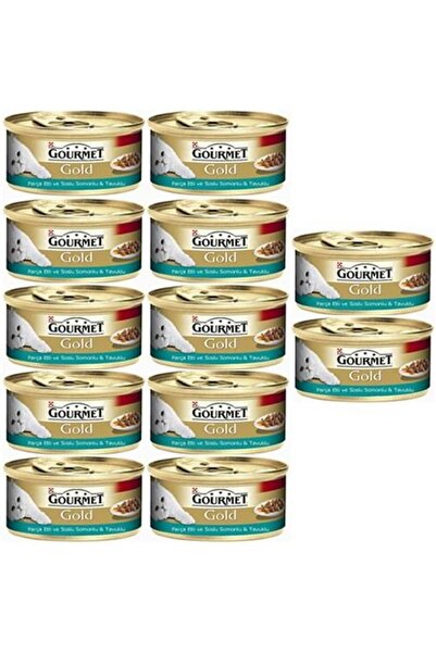 Gourmet Gourmet Gold Parça Etli Ve Soslu Somonlu&tavuklu Yaş Kedi Maması 85gr...