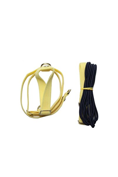 Petcalvit Papağan Uçurma Gezdirme Tasması Elastik Sarı