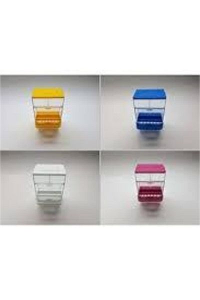 T-Pet Budgie Orange Smart Feeding Bowl with Intermediate Compartment A Quality Hard Plastic Smart Feeding Bowl