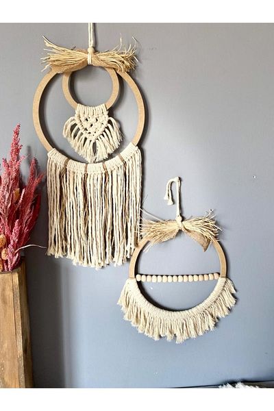 kattuna Bohemian Macrame Decoration Set of 2