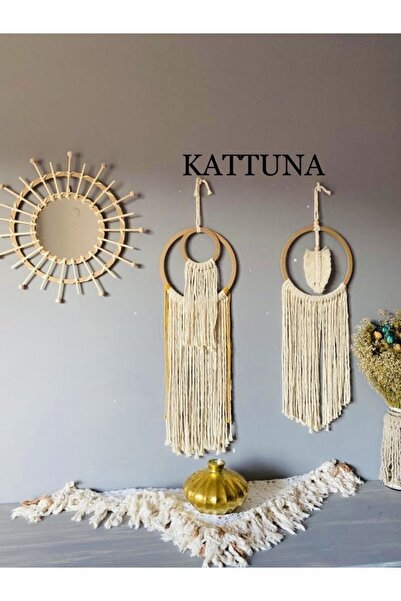 kattuna Bohem Makrome Duvar Dekorasyon Ürünü 3’lü Set