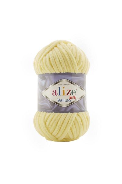 Alize Subebek 5 τμχ Velluto Velvet νήμα πλεξίματος στο χέρι Χρώμα:13 Ανοιχτό κίτρινο