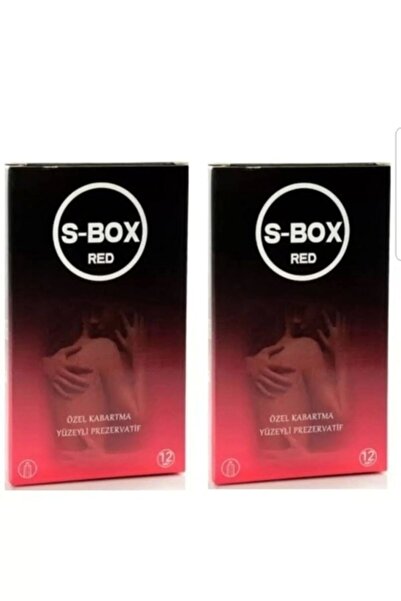 S-Box Red Özel Kabartma Yüzeyli Prezervatif 12'li (2 Paket)